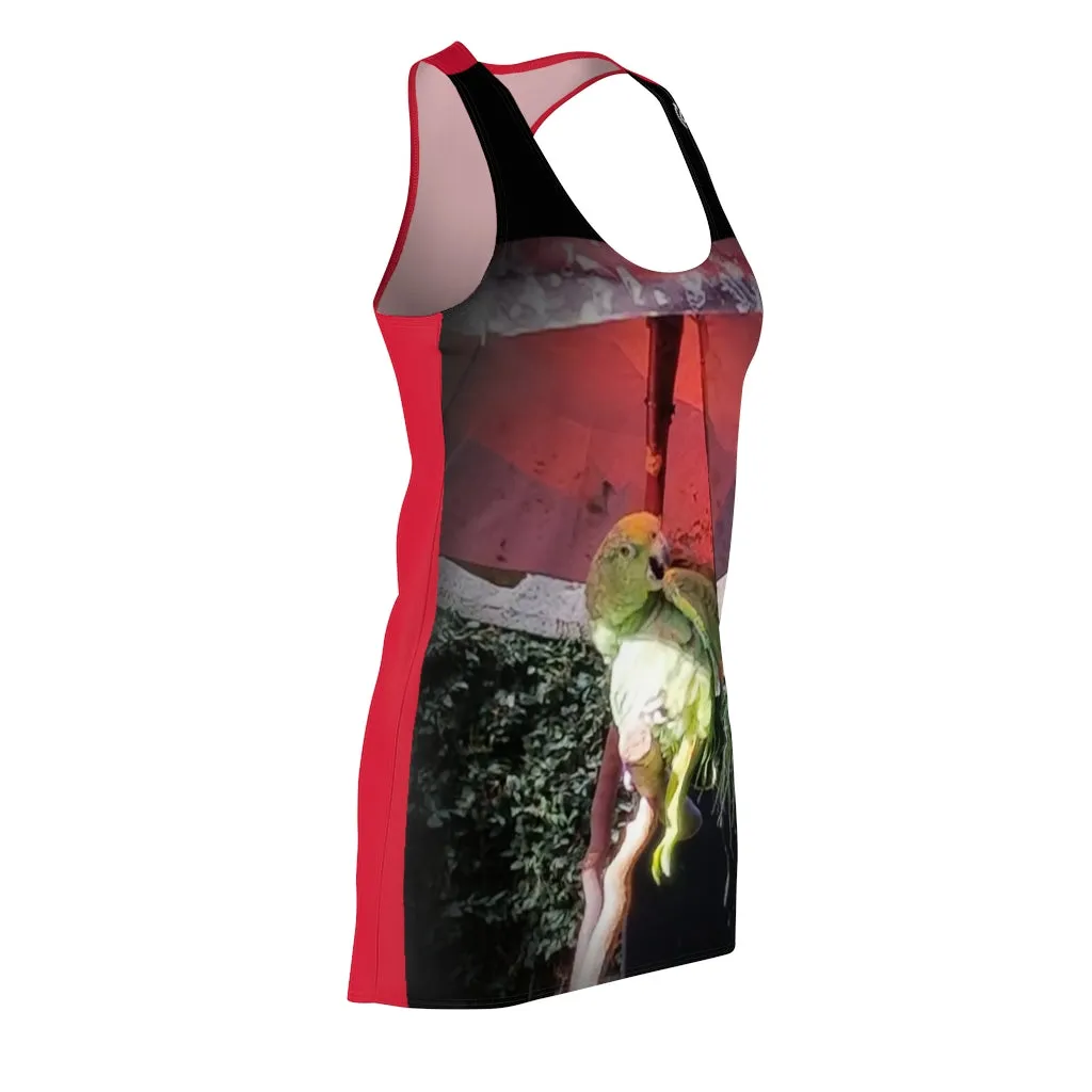 Women's Cut & Sew Racerback Parrot  Dress