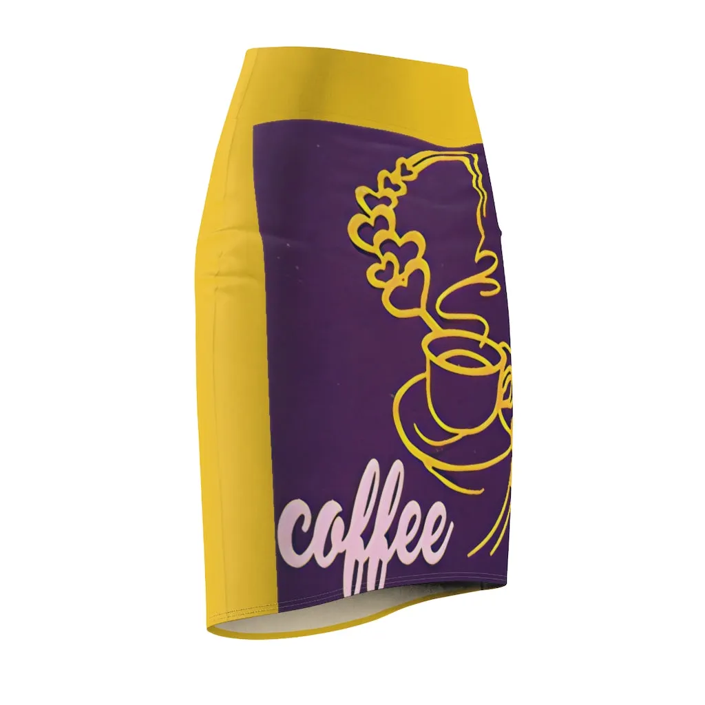 Women's Pencil Skirt  COFFEE