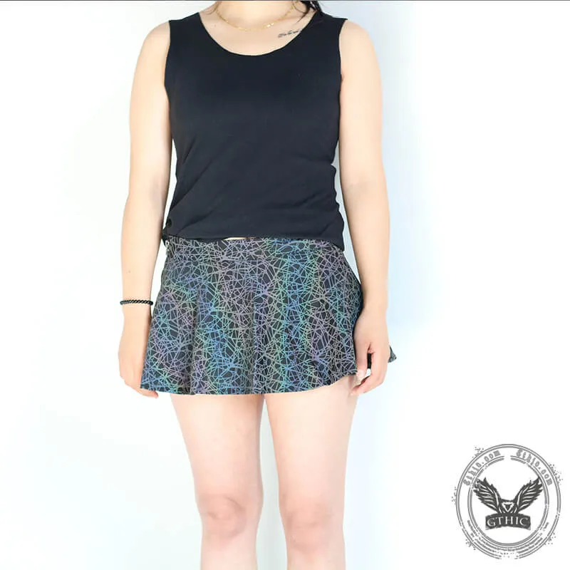 Zebra Print Spandex Reflective Skirt