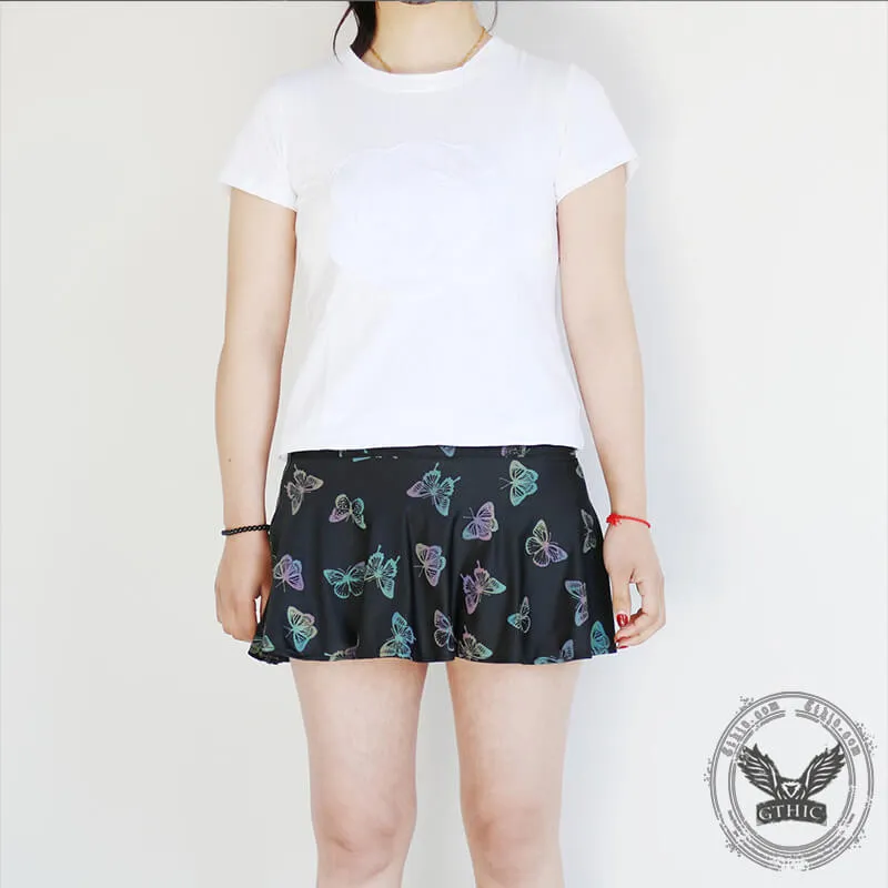 Zebra Print Spandex Reflective Skirt
